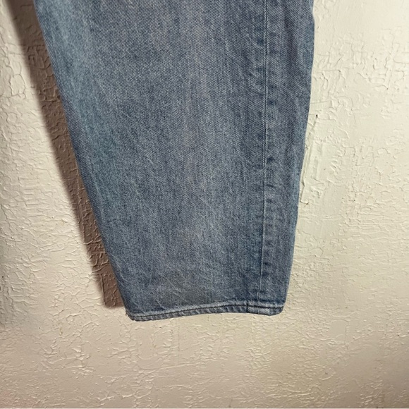 American Eagle Highest Waist Baggy Straight Jeans in Washed Blue - Picture 9 of 14